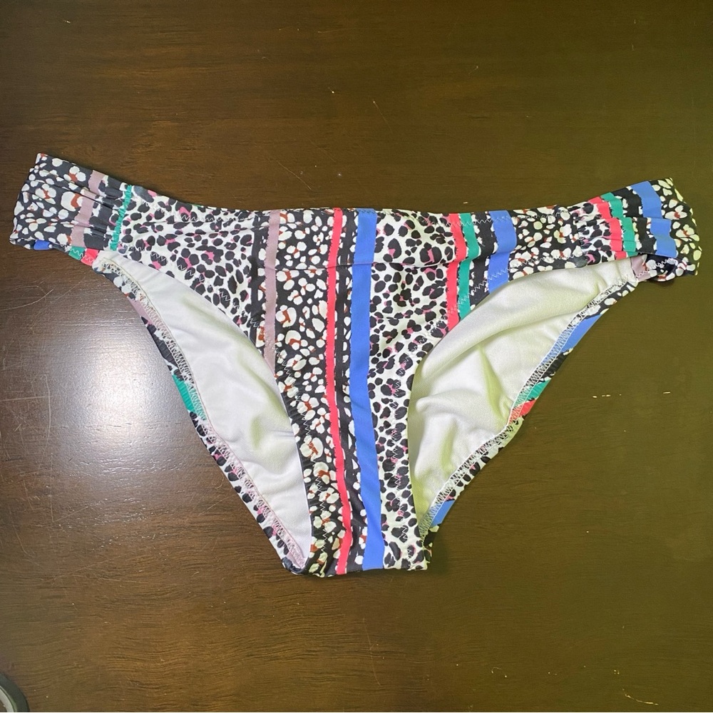 Jessica Simpson Colorful Cheetah Print Swimwear Bikini Bottoms Small
